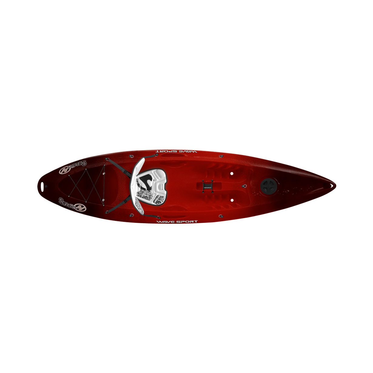 Scooter Wavesport Whiteout Sit-On-Top Kayak - Cherry Bomb